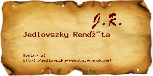 Jedlovszky Renáta névjegykártya