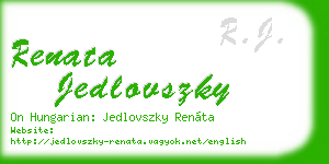 renata jedlovszky business card