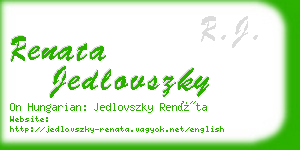 renata jedlovszky business card